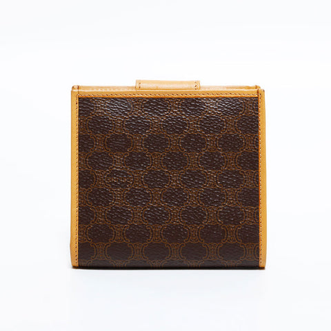 セリーヌ CELINE マカダム PVC 二つ折り財布 ブラウン WS22536