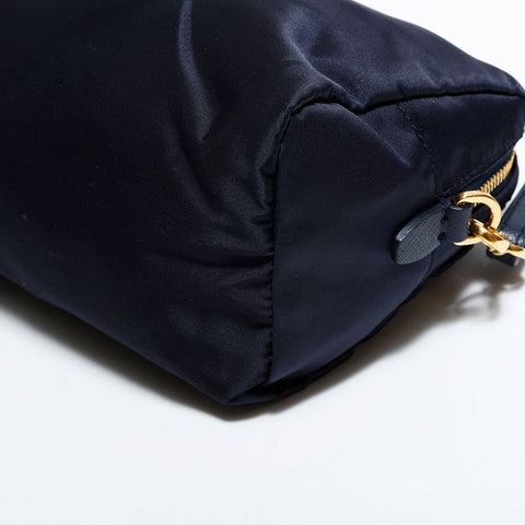 プラダ PRADA ナイロン ロゴ ポーチ ネイビー WS22540