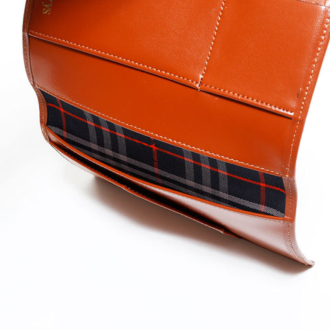 バーバリー BURBERRY レザー 手帳カバー 長財布 ネイビー WS22541