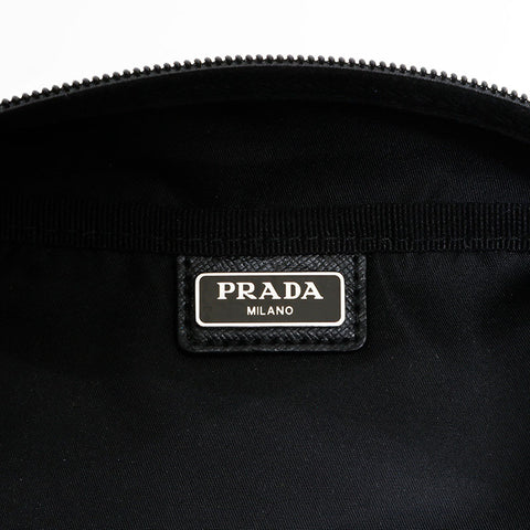 PRADA Nylon Triangle Logo Pouch Pouch black WS22543