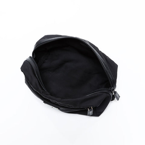 PRADA Nylon Triangle Logo Pouch Pouch black WS22543