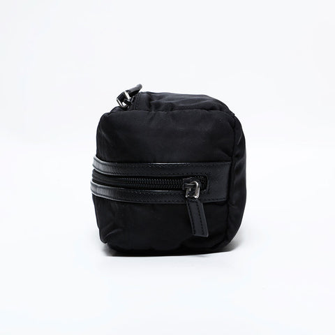 PRADA Nylon Triangle Logo Pouch Pouch black WS22543