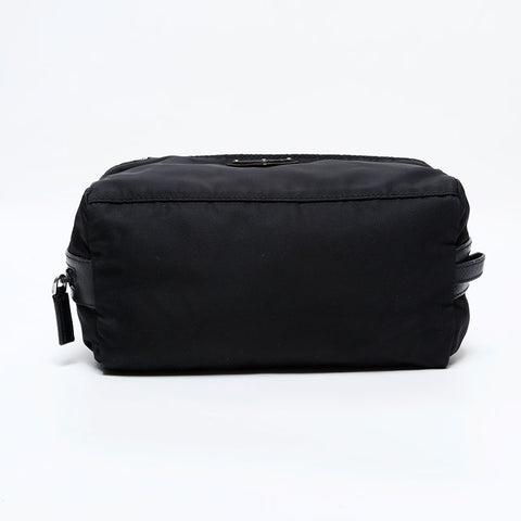 PRADA Nylon Triangle Logo Pouch Pouch black WS22543