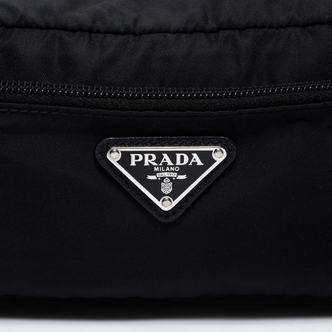 PRADA Nylon Triangle Logo Pouch Pouch black WS22543