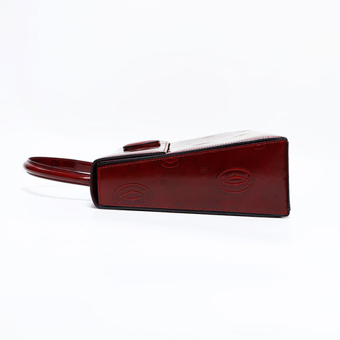 CARTIER happy birthday patent leather Handbag Red WS22544