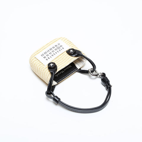 Maison Margiela Micro Cellulose Mini Bag key ring beige WS22545