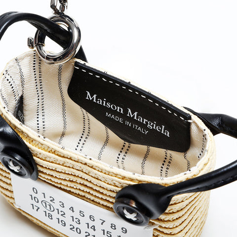 Maison Margiela Micro Cellulose Mini Bag key ring beige WS22545