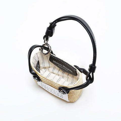 Maison Margiela Micro Cellulose Mini Bag key ring beige WS22545