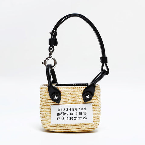 Maison Margiela Micro Cellulose Mini Bag key ring beige WS22545