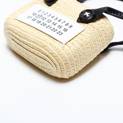 Maison Margiela Micro Cellulose Mini Bag key ring beige WS22545