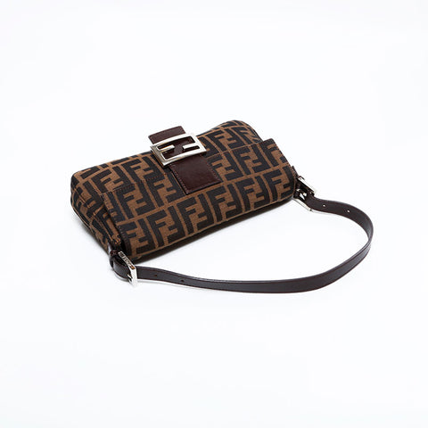 FENDI Zucca mamma bucket Shoulder Bag Brown WS22547