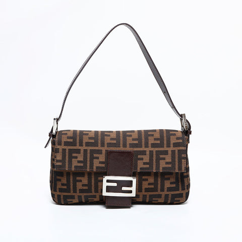 FENDI Zucca mamma bucket Shoulder Bag Brown WS22547