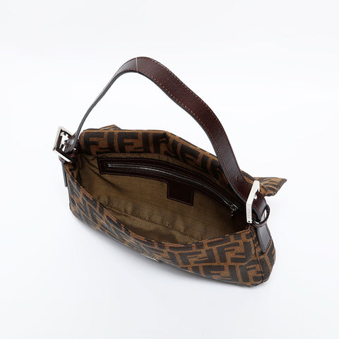 FENDI Zucca mamma bucket Shoulder Bag Brown WS22548