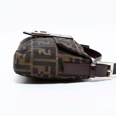 FENDI Zucca mamma bucket Shoulder Bag Brown WS22548