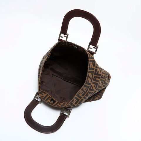 FENDI Zucca Handbag Brown WS22549