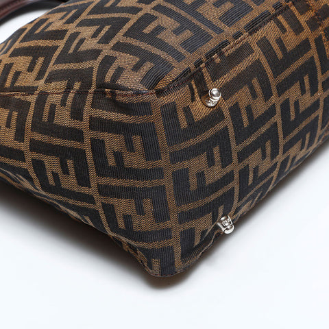 FENDI Zucca Handbag Brown WS22549