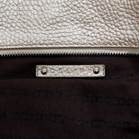 CELINE Leather Bittersweet Shoulder Bag white WS22551