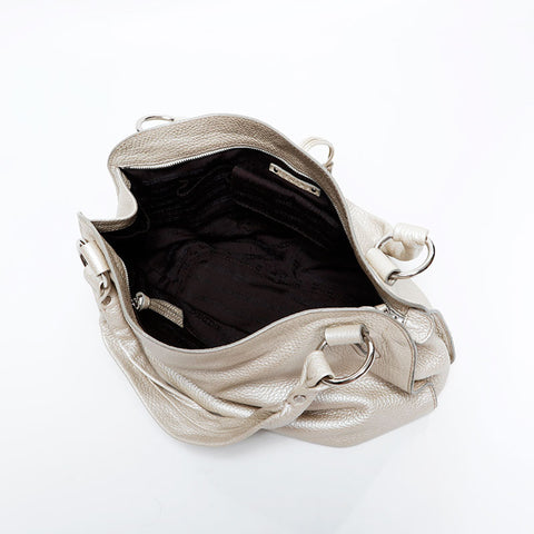 CELINE Leather Bittersweet Shoulder Bag white WS22551