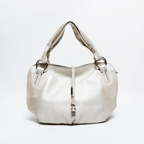 CELINE Leather Bittersweet Shoulder Bag white WS22551