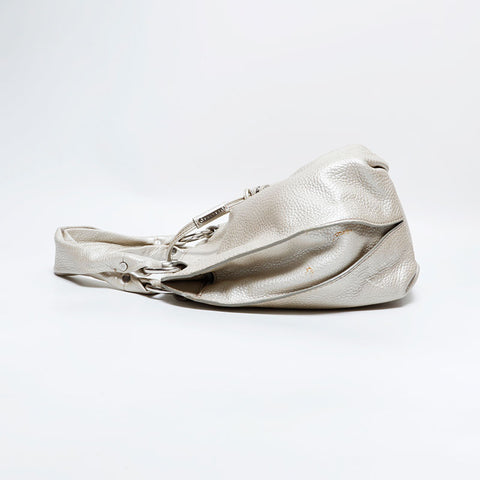 CELINE Leather Bittersweet Shoulder Bag white WS22551