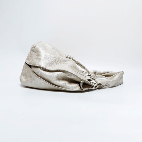 CELINE Leather Bittersweet Shoulder Bag white WS22551