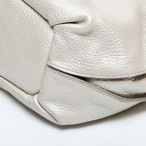 CELINE Leather Bittersweet Shoulder Bag white WS22551