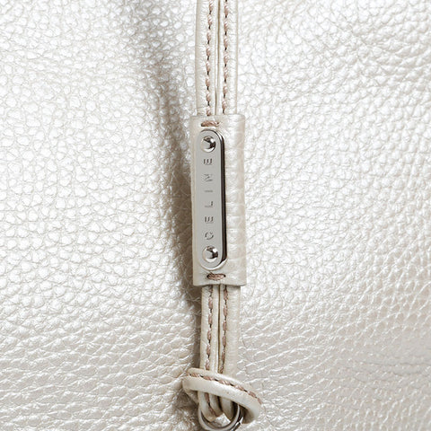 CELINE Leather Bittersweet Shoulder Bag white WS22551