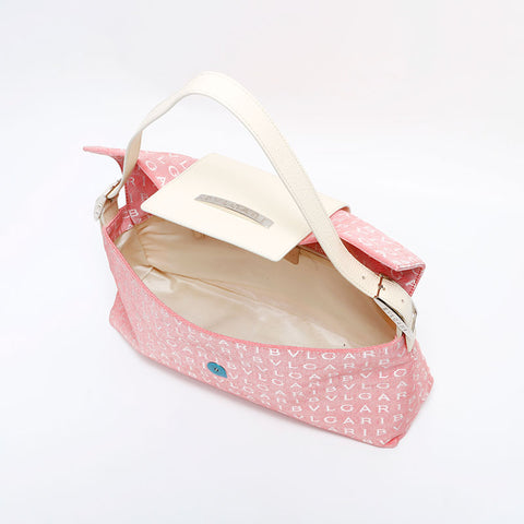 BVLGARI Logomania Canvas Shoulder Bag pink WS22552