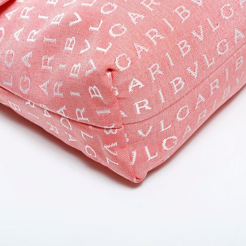 BVLGARI Logomania Canvas Shoulder Bag pink WS22552