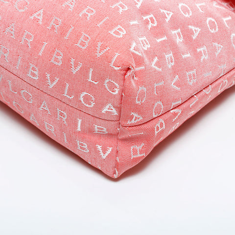 BVLGARI Logomania Canvas Shoulder Bag pink WS22552