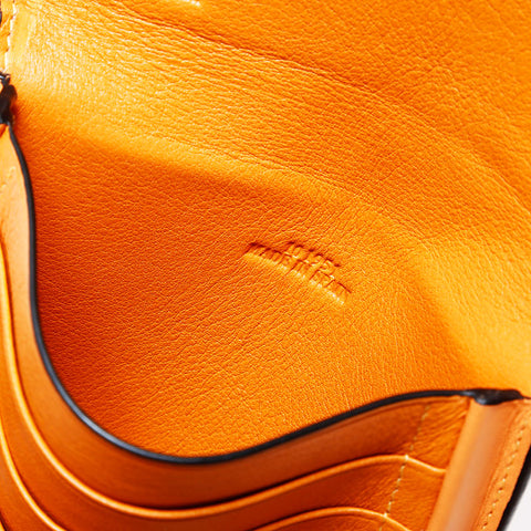 LOEWE Mini leather heel pouch Shoulder Bag Orange WS22555