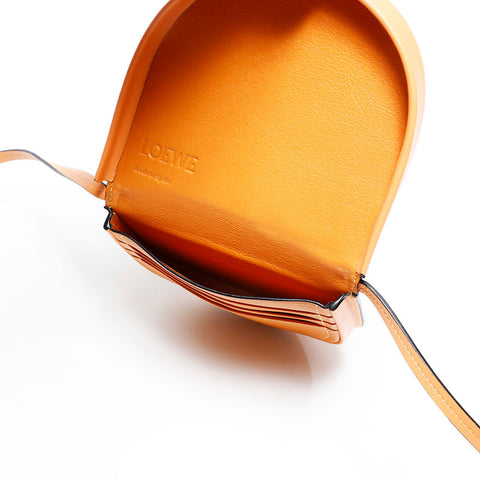 LOEWE Mini leather heel pouch Shoulder Bag Orange WS22555
