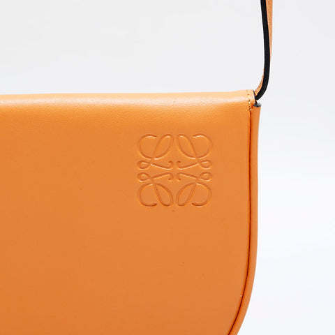 LOEWE Mini-Leder-Fersentasche Umhängetasche Orange WS22555