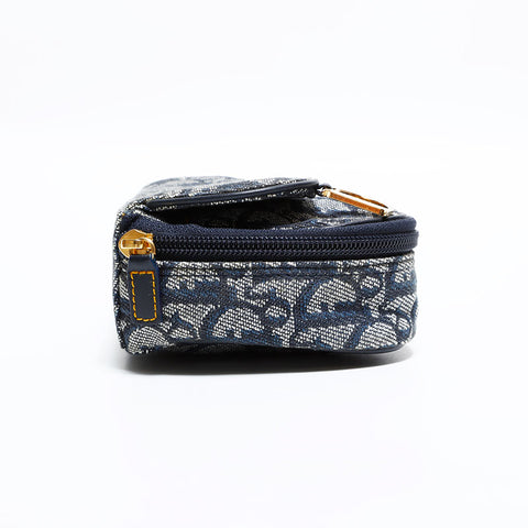 Christian Dior Trotter canvas pouch Shoulder Bag Navy WS22559
