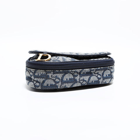 Christian Dior Trotter canvas pouch Shoulder Bag Navy WS22559
