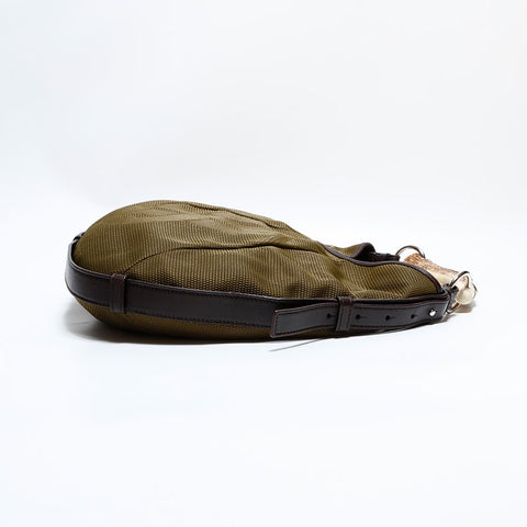 YVES SAINT LAURENT YSL Canvas Hobo Mombasa Shoulder Bag khaki WS22560