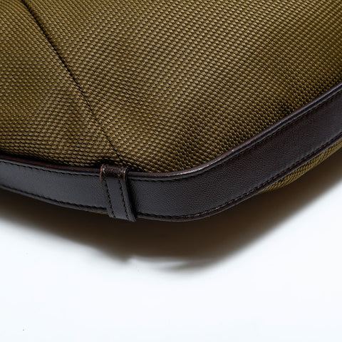 YVES SAINT LAURENT YSL Canvas Hobo Mombasa Shoulder Bag khaki WS22560