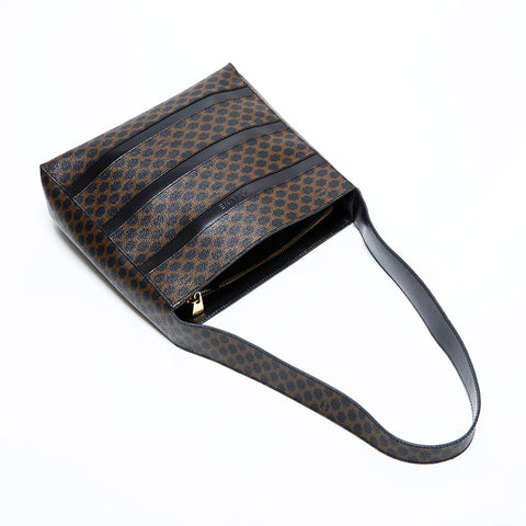 CELINE PVC Macadam Shoulder Bag black WS22561