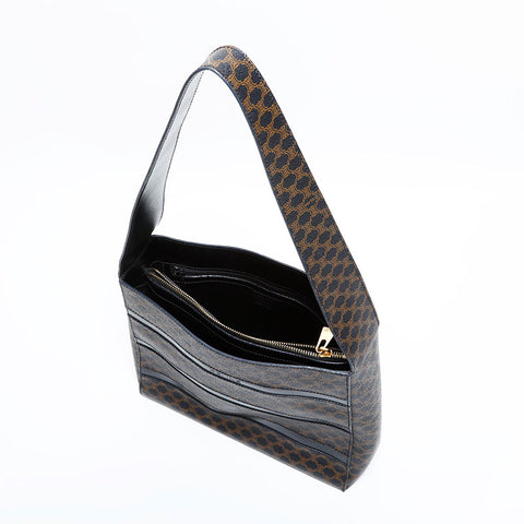 CELINE PVC Macadam Shoulder Bag black WS22561