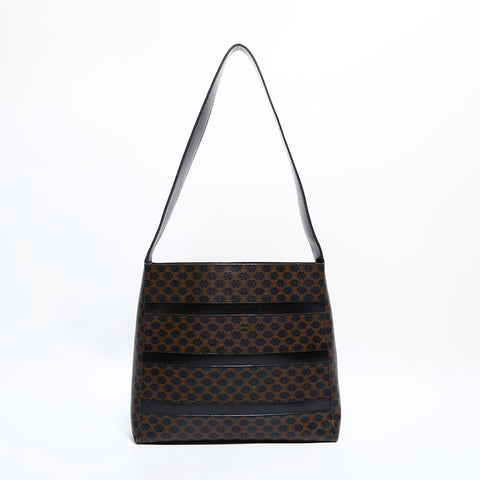 CELINE PVC Macadam Shoulder Bag black WS22561