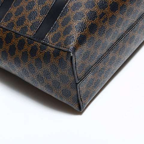 CELINE PVC Macadam Shoulder Bag black WS22561