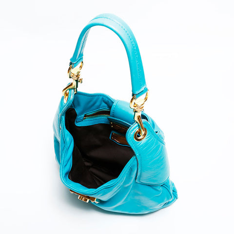 Miu Miu Nappa Leather Padlock Shoulder Bag blue WS22563