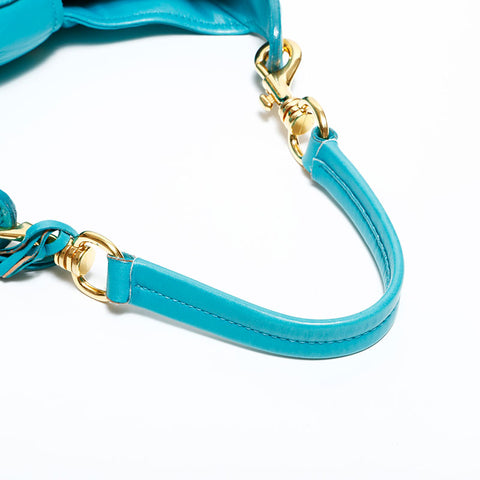 Miu Miu Nappa Leather Padlock Shoulder Bag blue WS22563