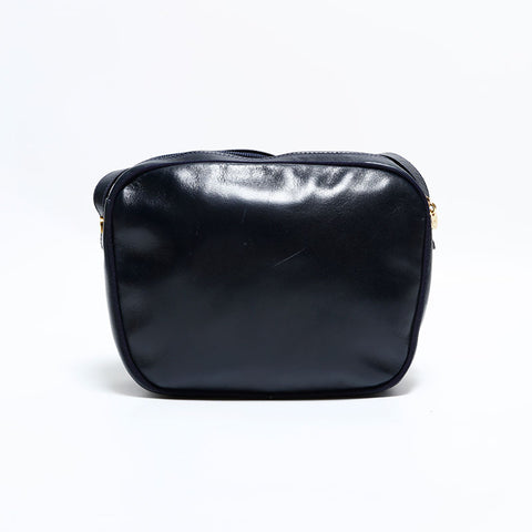 Salvatore Ferragamo Vara Leather Shoulder Bag Navy WS22564