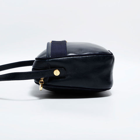 Salvatore Ferragamo Vara Leather Shoulder Bag Navy WS22564