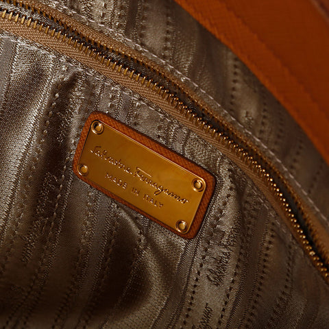 Salvatore Ferragamo Leather 2way Tote Bag Brown WS22565