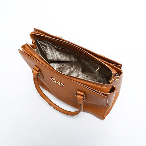 Salvatore Ferragamo Leather 2way Tote Bag Brown WS22565