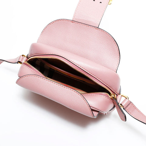 BURBERRY Sac à bandoulière en cuir pour appareil photo rose WS22567
