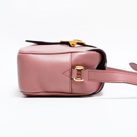 BURBERRY Leather Camera Bag Shoulder Bag pink WS22567