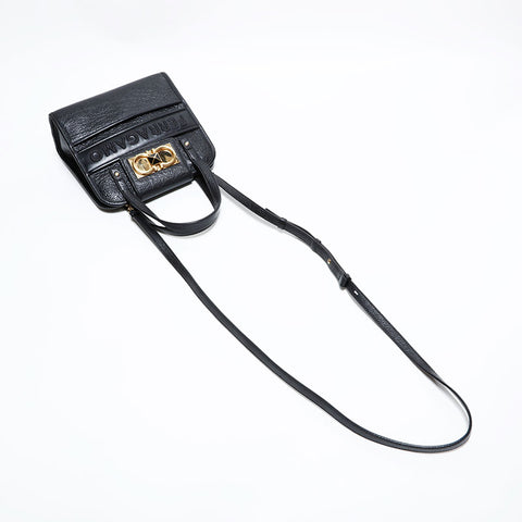 Salvatore Ferragamo Mini Tote 2way Leather Shoulder Bag black WS22568